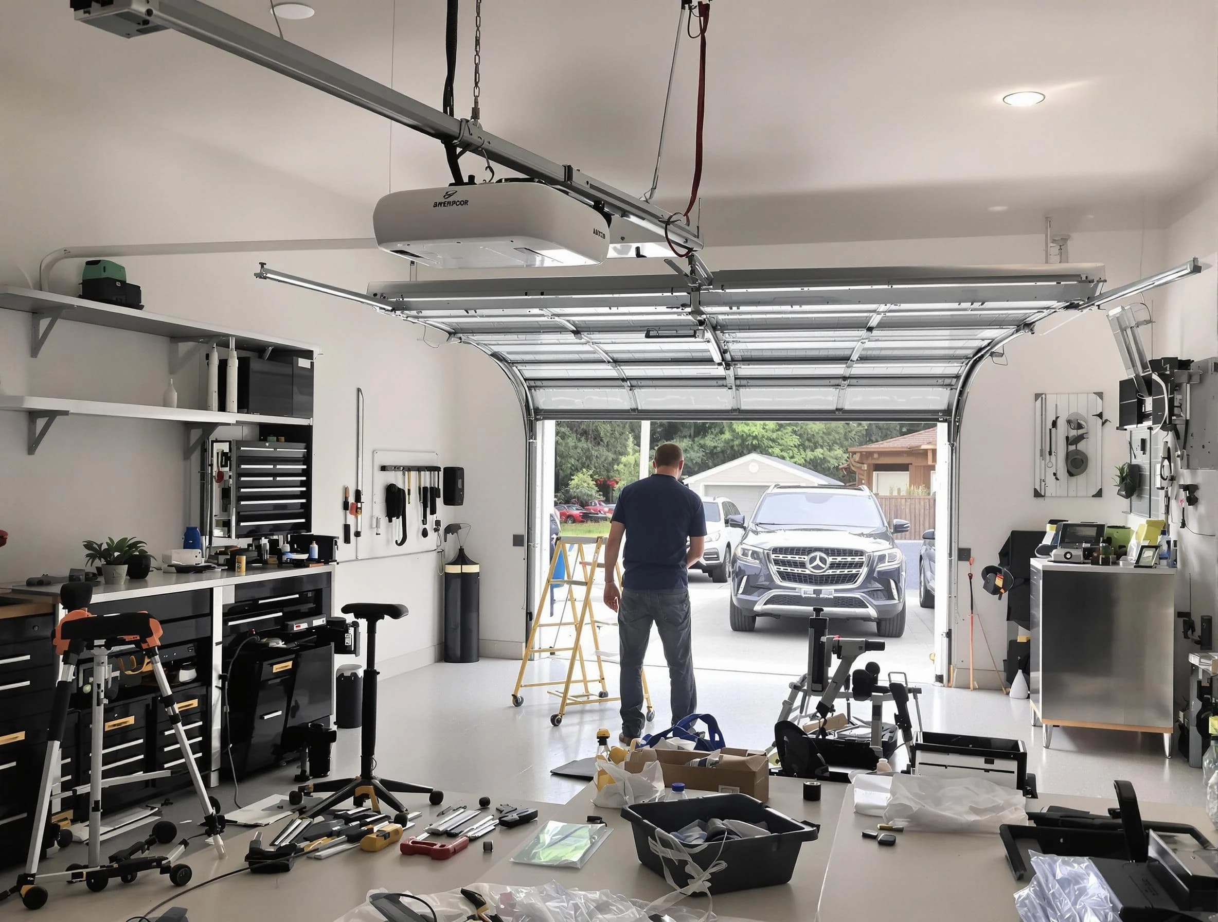Garage door opener installation by Princeton Garage Door Repair in Princeton