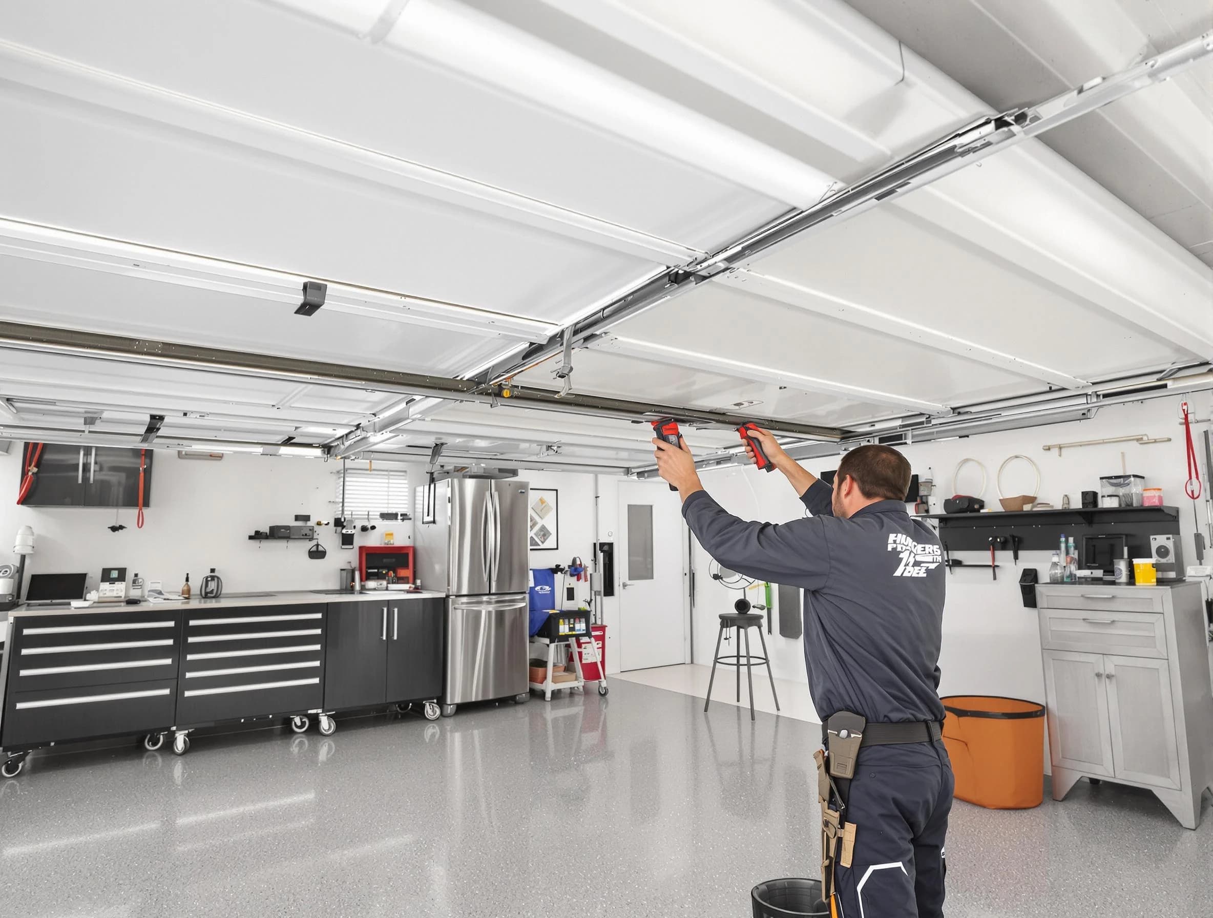 Overhead garage door repair service by Princeton Garage Door Repair in Princeton